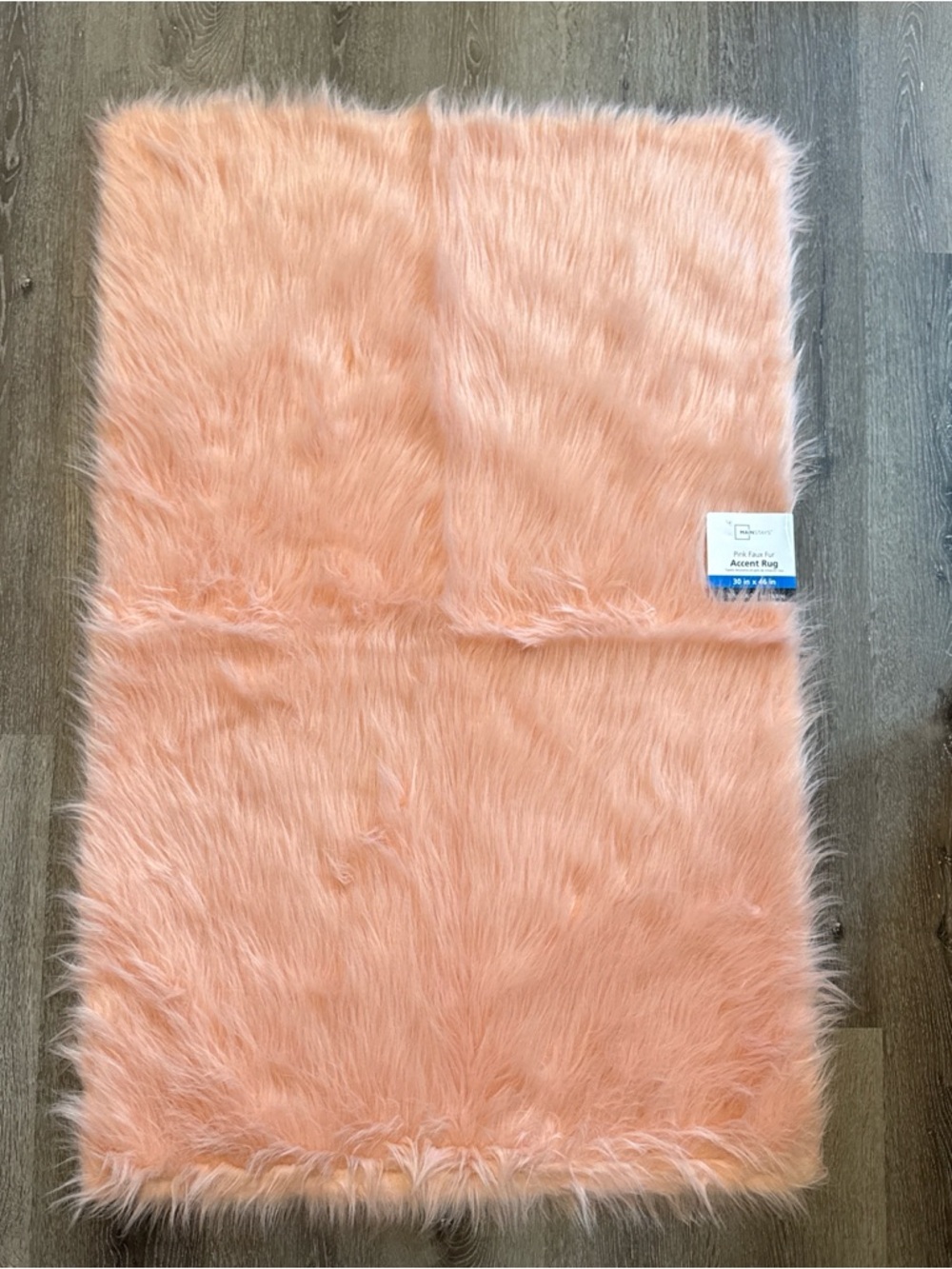 Mainstays Pink Faux Fur Accent Rug